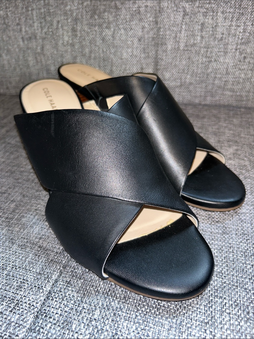 NEW - Cole Haan Dakota Crisscross Leather Mules